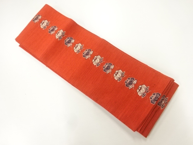 花模様織出し半幅帯